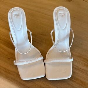 Zara White Strappy Heels